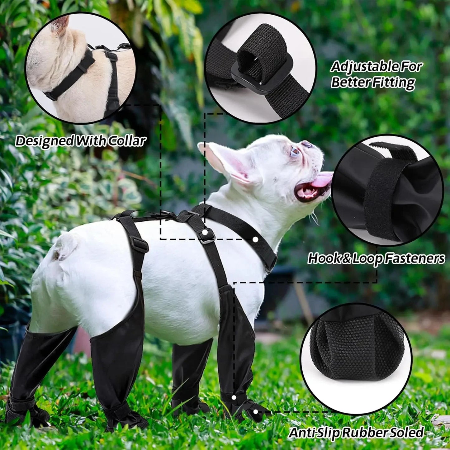 Black Paw™ Galosh Dog Booties for Pet Safety and Comfort